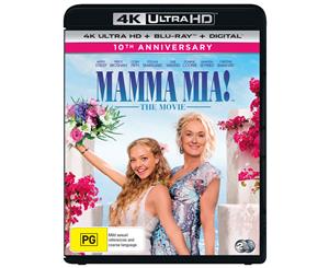 Mamma Mia 4K Ultra HD Blu-ray Digital Download 10th Anniversary Blu-ray Region B