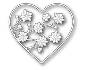 Memory Box Die Drifting Flowers Heart 99629