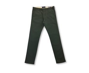 Men's Scotch & Soda Amsterdams Blauw Hotel Slim Cotton Chinos In Khaki Green