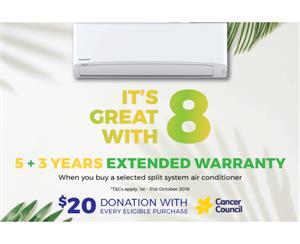 Mitsubishi Inverter RC Split System -MSZEF25VEBKIT *5 + 3 Years Extended Warranty!*Bonus $100 Visa Gift Card