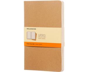 Moleskine Cahier Ruled Journal L (Set Of 3) (Pebble Grey) - PF3084