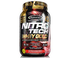 Muscletech Nitro Tech 100% Whey Gold Strawberry 1.13kg