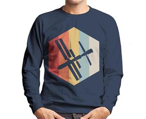 NASA ISS Silhouette Logo Men's Sweatshirt - Navy Blue