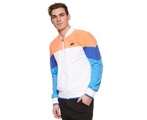 Nena & Pasadena Men's Vantage Sports Bomber Jacket - White/Orange