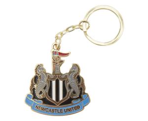 Newcastle United Fc Official Metal Football Crest Keyring (Multicoloured) - SG975