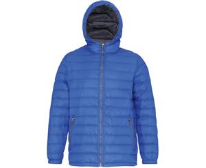 Outdoor Look Mens Evanton Padded Warm Quilted Water Resistant Jacket - Royal/Grey