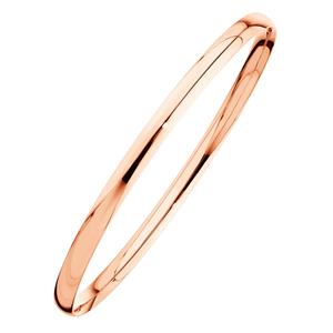 Oval Bangle in 10ct Rose Gold