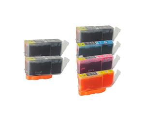 PGI-5 CLI-8 Compatible Inkjet Cartridge Set 6 Ink Cartridges