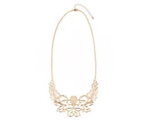 Paisley Statement Necklace Gold