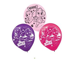 Paw Patrol Girls Latex Balloons 30cm 6pk