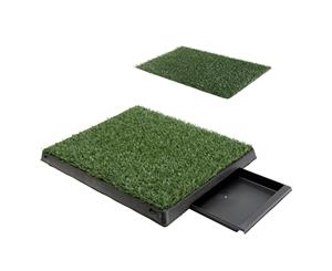 Pet Dog Potty Tray Training Toilet + 1 Grass Mat 63cm x 50cm