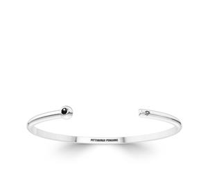 Pittsburgh Penguins Sapphire Cuff Bracelet For Women In Sterling Silver Design by BIXLER - Sterling Silver