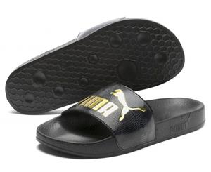 Puma Women's Snake Lux Leadcat Slides - Black/Puma Team Gold