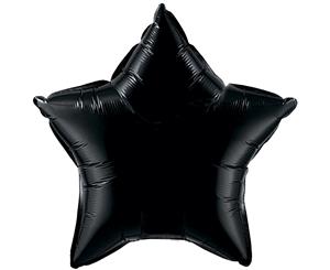 Qualatex 36 Inch Star Shaped Plain Foil Balloon (Onyx Black) - SG4547