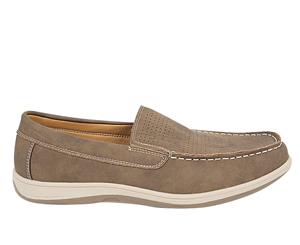 Quota Olympus Mens Pin-Punched Casual Boat Shoe - Tan