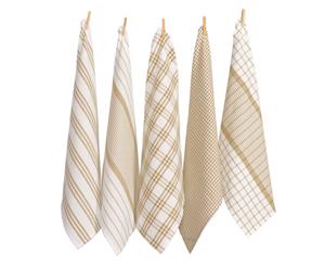 RANS Milan 5 Tea Towel Pack Taupe