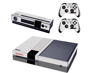 REYTID Console Skin / Sticker + 2 x Controller Decals & Kinect Wrap Compatible with Microsoft Xbox One - Full Set - Nintendo - White