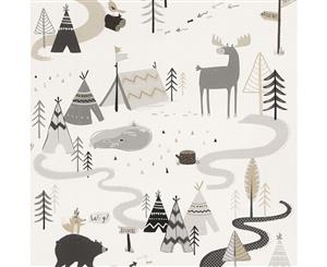 Rasch Kids & Teens II Adventure Forest Wallpaper Grey (292404)