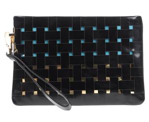 Rodo Woven Clutch Bag - Black