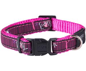 Rogz Armed Response Adjustable Collar - XL (17-29 inch) - Pink Love