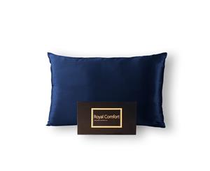 Royal Comfort Pure Silk Pillow Case 100% Mulberry Silk Soft Hypoallergenic Pillowcase - Navy