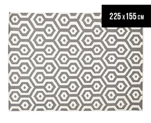 Rug Culture 225x155cm Maze Flatweave Rug - Grey