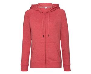 Russell Womens/Ladies Hd Zipped Hood Sweatshirt (Red Marl) - RW6075