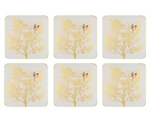 Sara Miller Chelsea Gold Leaf Coasters Set of 6