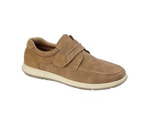 Scimitar Mens Touch Fastening Casual Shoe (Tan) - DF1618