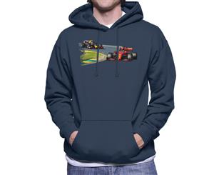 Sebastian Vettel Max Verstappen Australian GP Men's Hooded Sweatshirt - Navy Blue