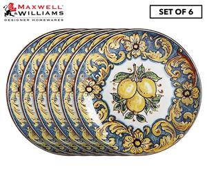 Set of 6 Maxwell & Williams 26.5cm Ceramica Salerno Boboli Plate