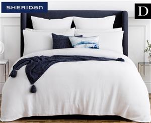 Sheridan Layton Standard Double Bed Quilt Cover Set - White