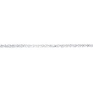 Silver 25cm Sparkly Twist Anklet