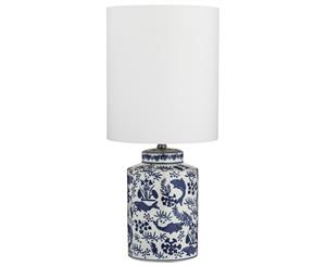 Soc Home Griffith Porcelain Fabric Handmade Decorative Table Lamp Blue/White