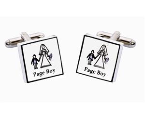 Sonia Spencer model wedding bone china cufflinks Page Boy