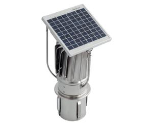 Stainless Steel Hybrid Chimney Exhaust Assisting Cowl with Solar Panel 150mm Tulipan Version