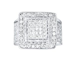 Sterling 925 Silver Pave Ring - KING BLING