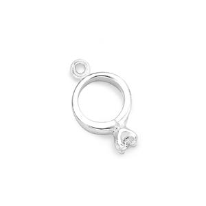 Sterling Silver Cubic Zirconia Engagement Ring Charm