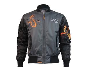 Top Gun Flying Legend Bomber Jacket Charcoal - Grey