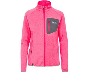 Trespass Womens/Ladies Darby Knitted Quickdry Full Front Zip DLX Top - Raspberry Marl/Storm Grey