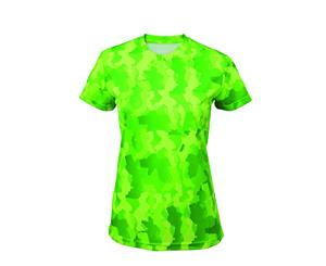 Tri Dri Womens/Ladies Hexoflage Performance Short Sleeve T-Shirt (Camo Green) - RW5572