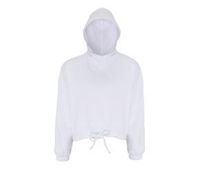 Tridri Womens/Ladies Cropped Oversize Hoodie (White) - RW6548