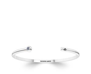 Vancouver Canucks Sapphire Cuff Bracelet For Women In Sterling Silver Design by BIXLER - Sterling Silver