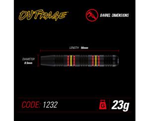 WINMAU Outrage Ultra-modern precision machined Brass Darts - 23 Gram