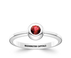 Washington Capitals Ruby Ring For Women In Sterling Silver Design by BIXLER - Sterling Silver