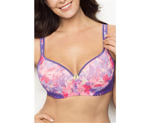 Womens Deesse Contour Printed Mesh Bra Print