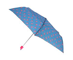 X-Brella Ladies/Women Colour Print Short Canopy Compact Umbrella (Blue) - UM344