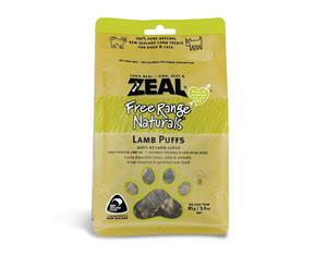 Zeal Free Range Dog & Cat Treats Lamb Puffs 85g