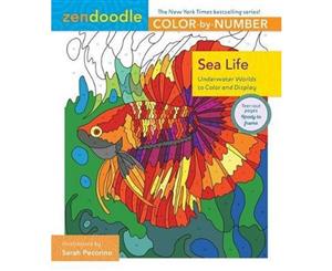 Zendoodle Color-by-Number Sea Life  Underwater Worlds to Color and Display