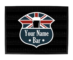 your name union jack bar - Funny Novelty Birthday doormat floor mat floormat